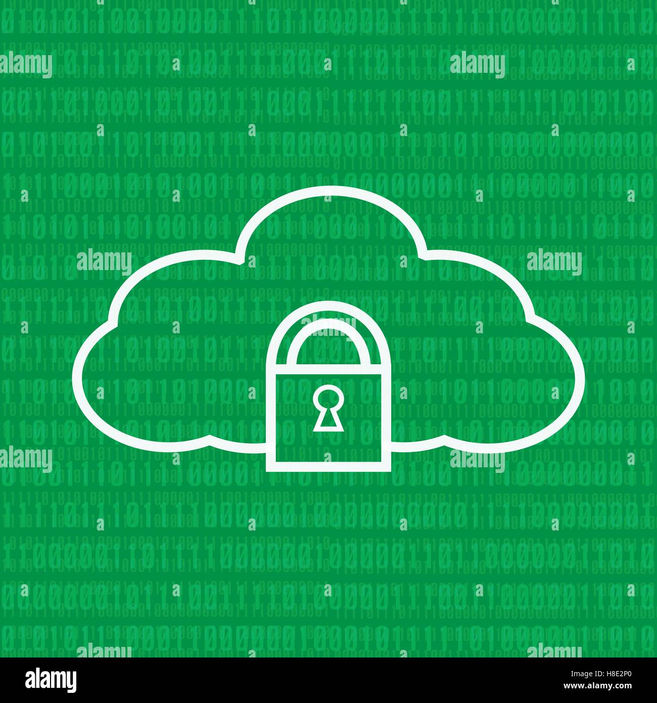 Symbole de la Sécurité Cloud computing Illustration de Vecteur