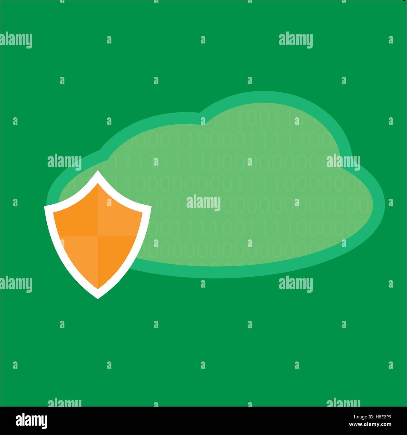 Symbole de la Sécurité Cloud computing Illustration de Vecteur
