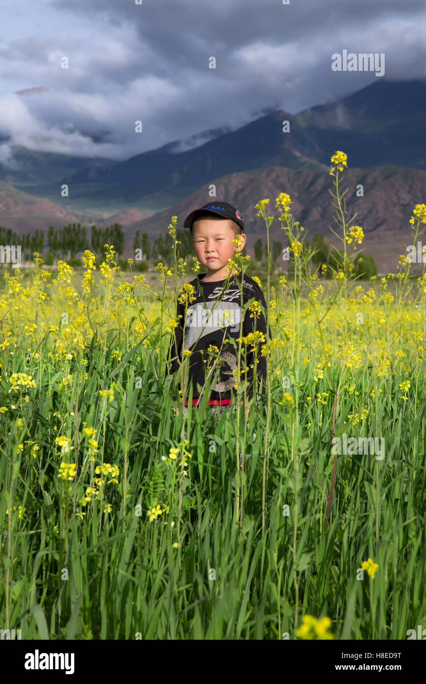 Kirghizistan - images - Voyage d'habitants de l'Asie centrale Banque D'Images