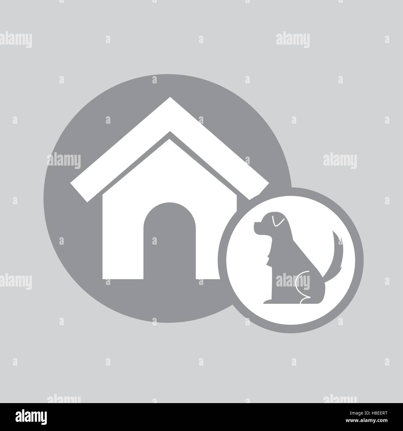 Silhouette chien animal Home icon vector illustration eps 10 Illustration de Vecteur