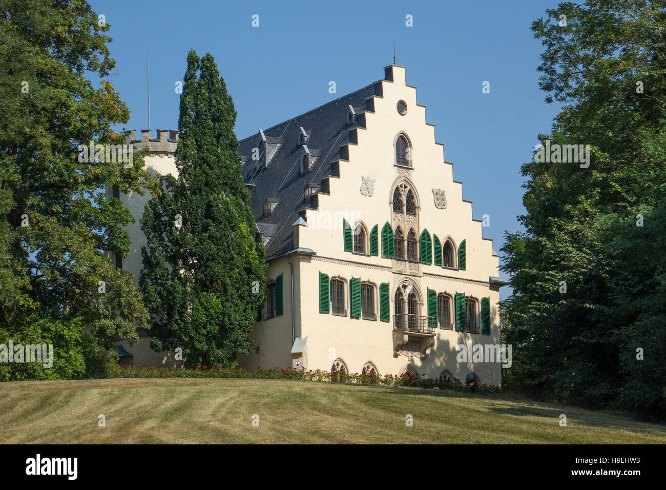 Rosenau Palace, lieu de naissance du Prince Albert, époux de la reine Victoria, guanaco, Bavaria, Germany, Europe Banque D'Images
