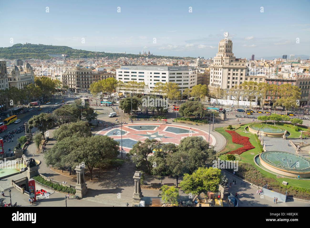 Placa de Catalunya, Barcelone, Catalogne, Espagne, Europe Banque D'Images