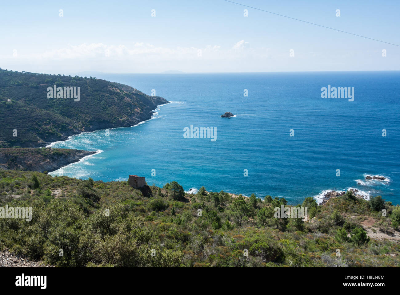 Une vue de l'île d'Elbe en italie Banque D'Images