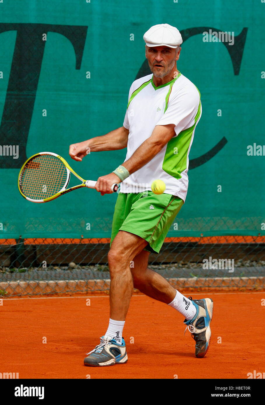 Benoît Mueller, Allemagne, masculin de plus de 50 ans, 19e Championnats de Tennis Senior International en Allemagne à la TC Tegernsee Banque D'Images