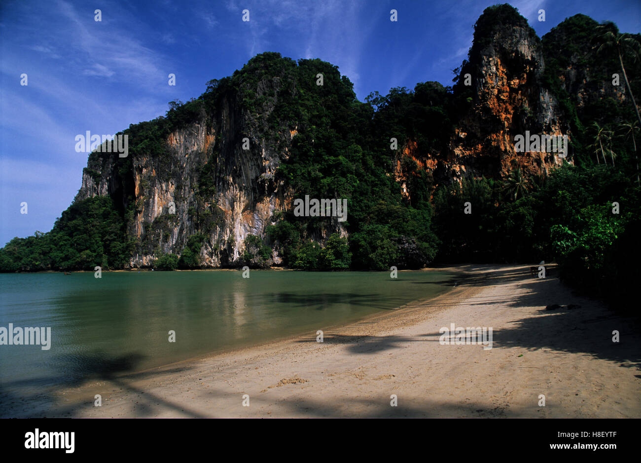 Paysage spectaculaire à Grotte de Phra Nang Beach, Thaïlande. Banque D'Images