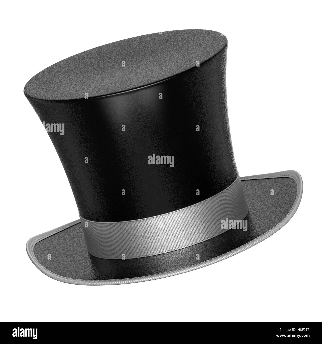 Décoration en noir en rendu 3D haut de forme avec la surface métallique brillant style flocons Banque D'Images Décoration en noir en rendu 3D haut de forme avec la surface métallique brillant style flocons Banque D'Images