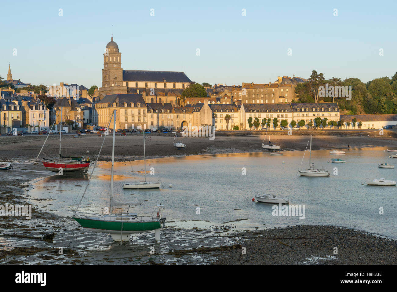 Dans la baie de Saint-Malo, France Banque D'Images