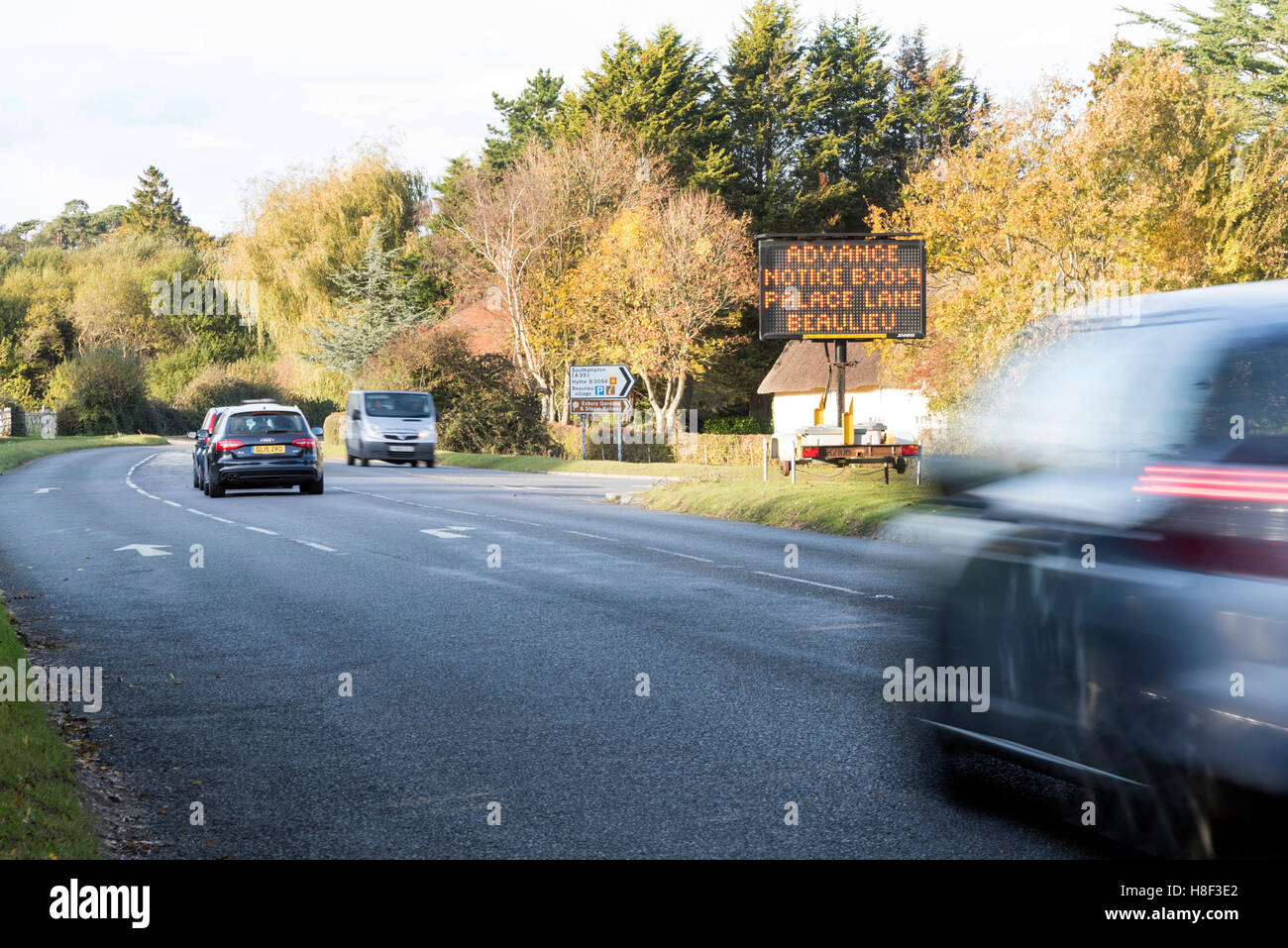 Portable LED Panneau routier 2016 Banque D'Images