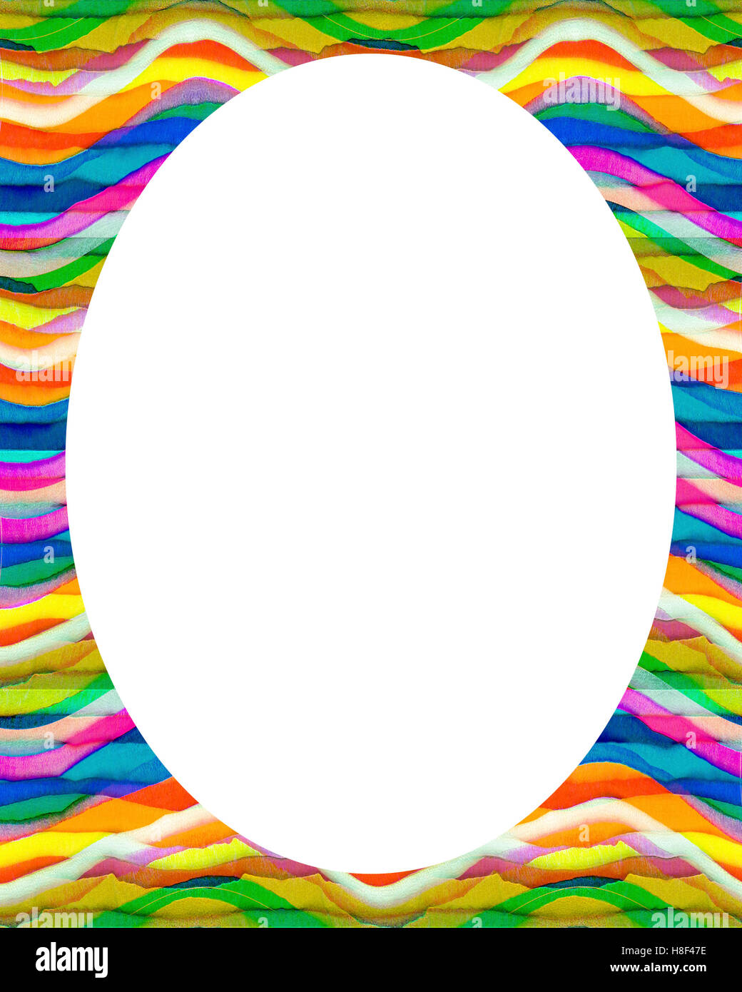 Arrière-plan de cercle blanc décoré avec des frontières design Banque D'Images