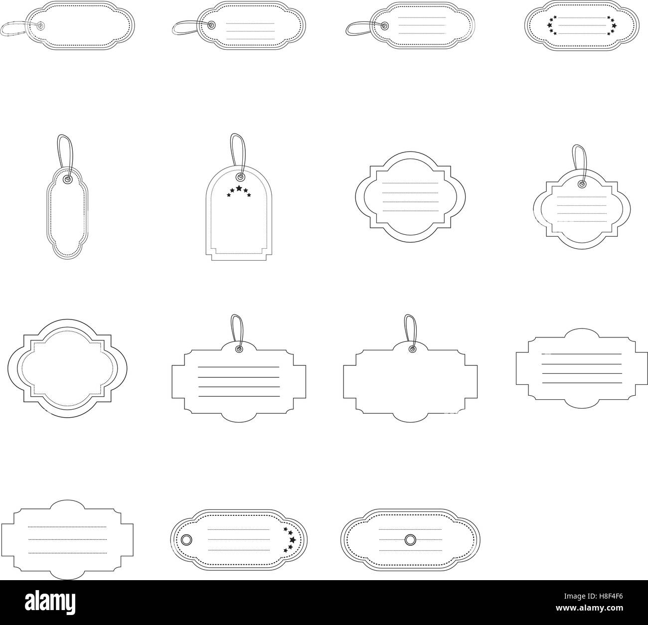 Différents types d'étiquettes de prix Illustration de Vecteur