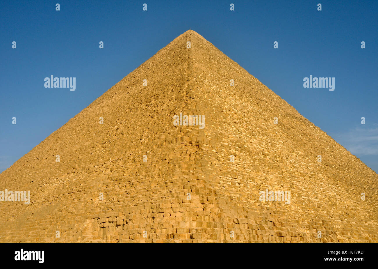 Grande pyramide de Gizeh, pyramide de Chéops ou Khéops, nécropole de Gizeh, près du Caire, Egypte, Afrique du Nord Banque D'Images