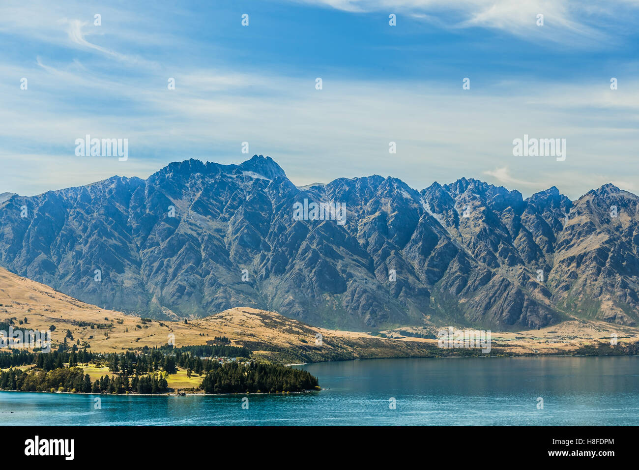 Le Lac Wakatipu et les Remarkables, Queenstown, Nouvelle-Zélande Banque D'Images