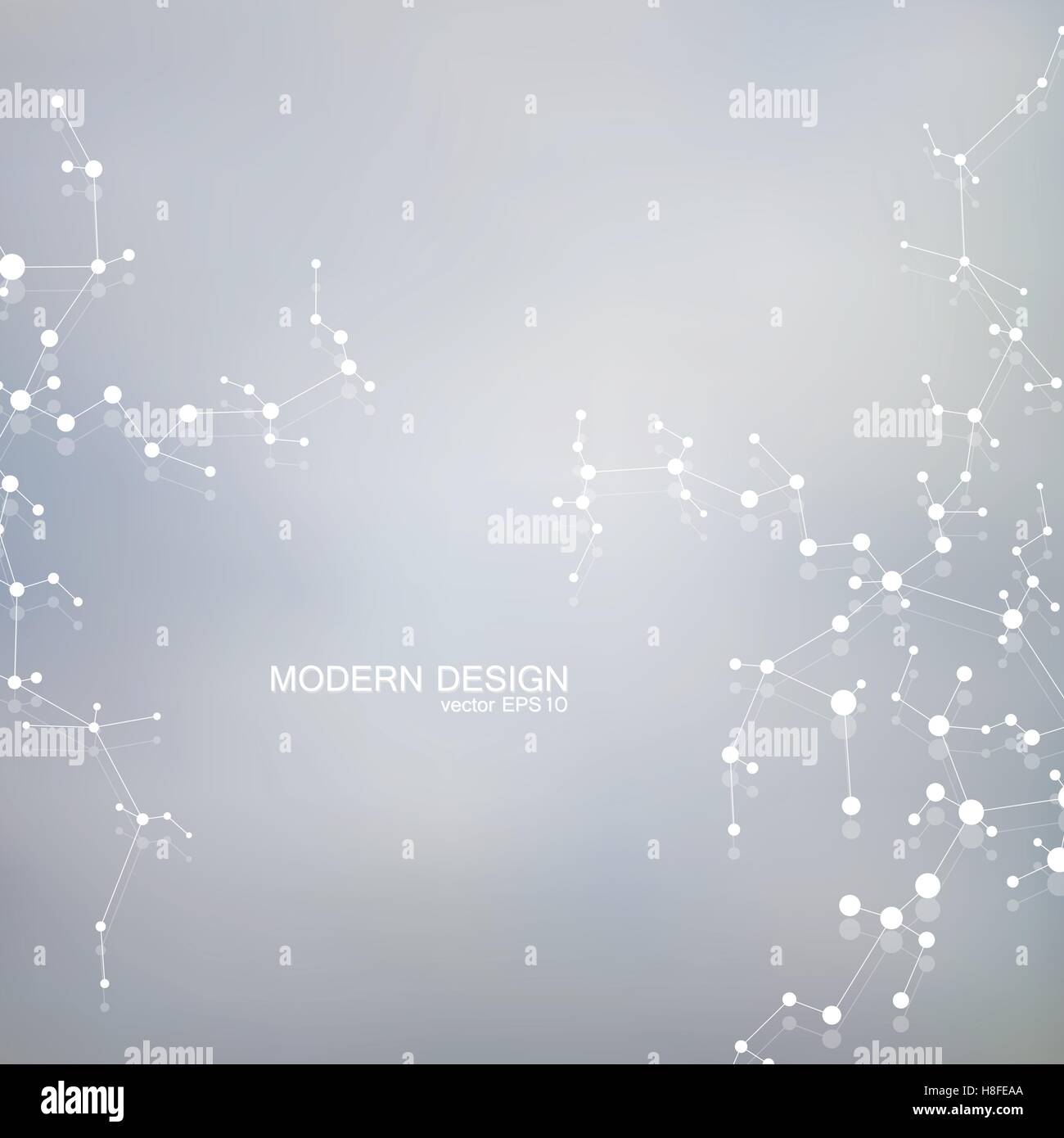 Molécule de structure de l'ADN et les neurones. Atome structurels. Composés chimiques. La médecine, de la science, de la technologie concept. Fond abstrait géométrique. Vector illustration pour votre conception. Illustration de Vecteur