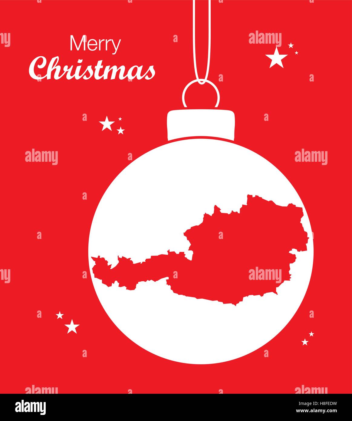 Joyeux Noël Carte Austria Illustration de Vecteur