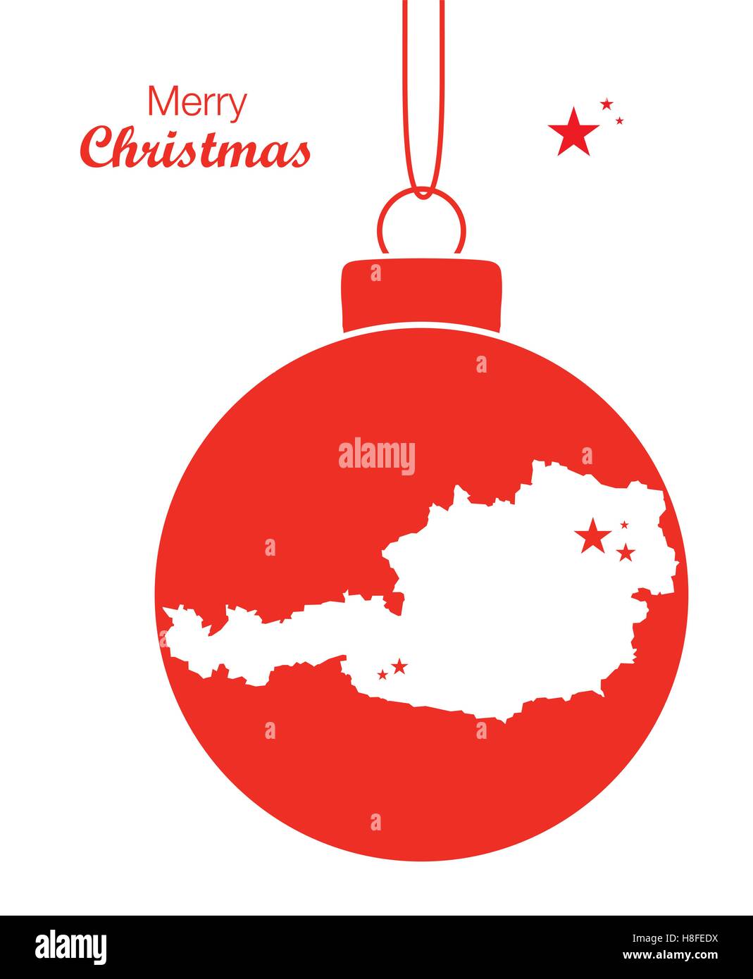 Joyeux Noël Carte Austria Illustration de Vecteur