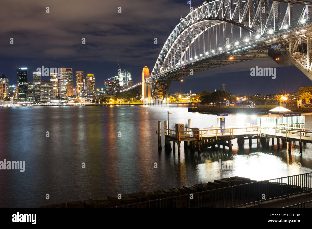 Sydney Harbour Bridge at night Banque D'Images