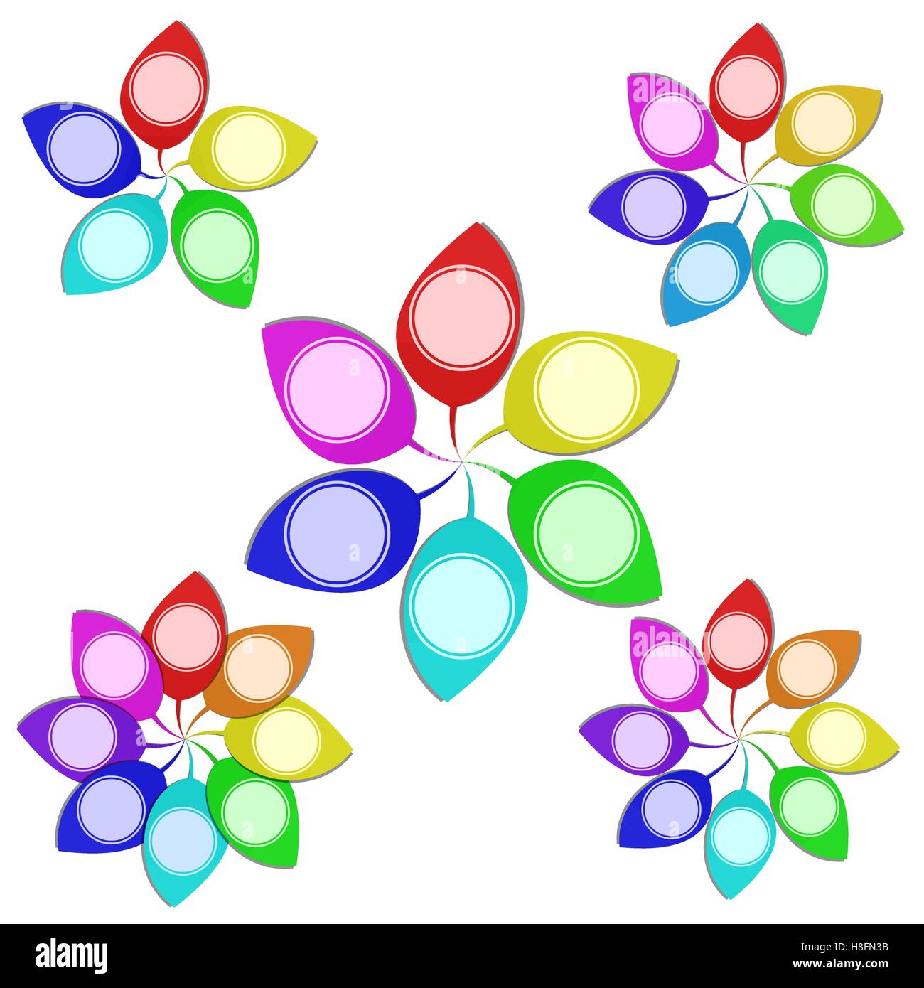 Abstract floral modèle de conception infographique Illustration de Vecteur