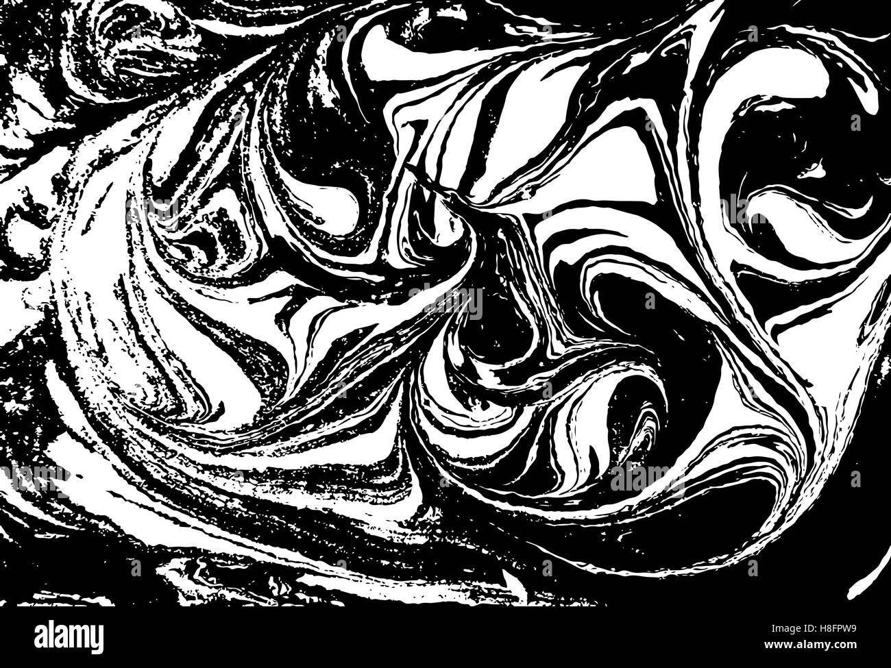 En marbre blanc et noir Vector abstract background. Modèle de liquide. Grunge texture. Illustration de Vecteur