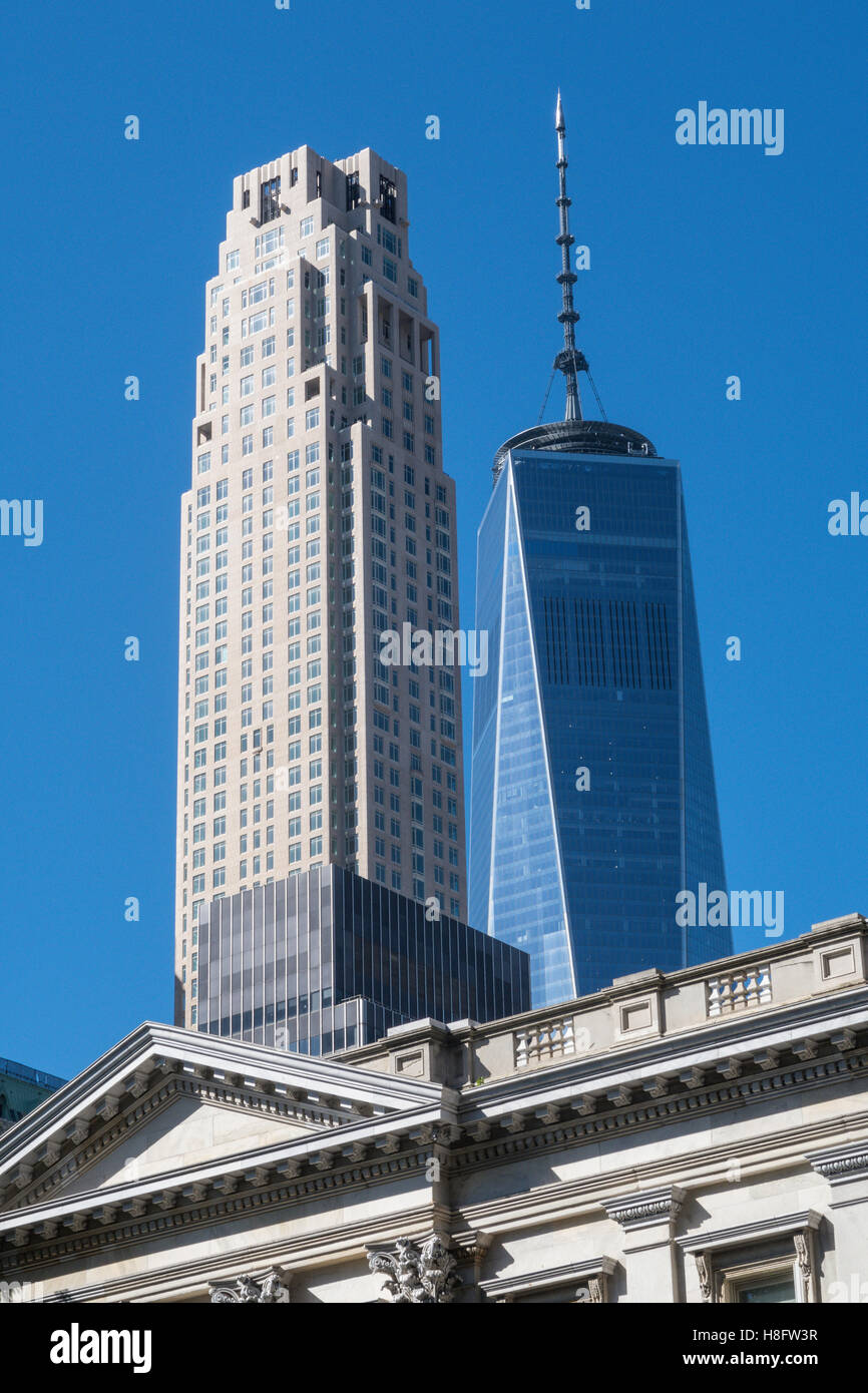 L'architecture de Manhattan, NYC, USA Banque D'Images