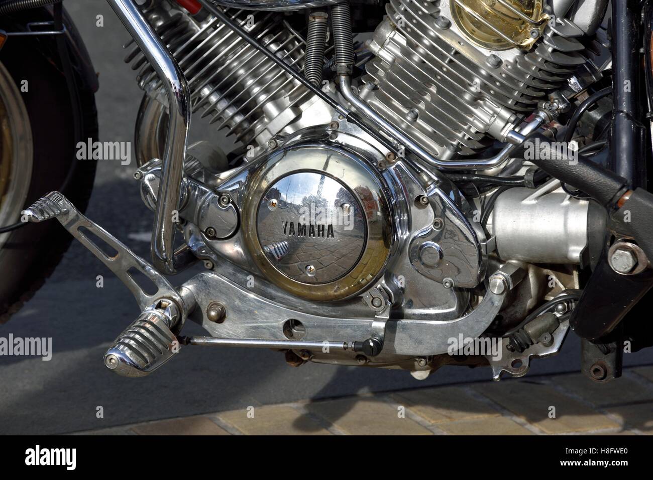 Moteur de moto Yamaha Photo Stock - Alamy