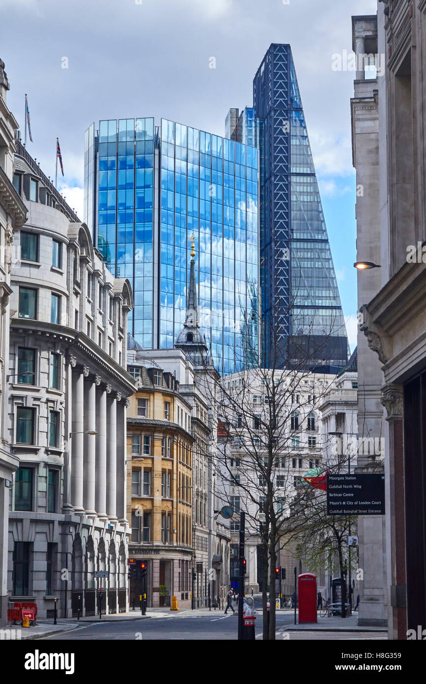 Ville d'immeubles de bureaux à Londres, Angleterre, RU, FR Banque D'Images
