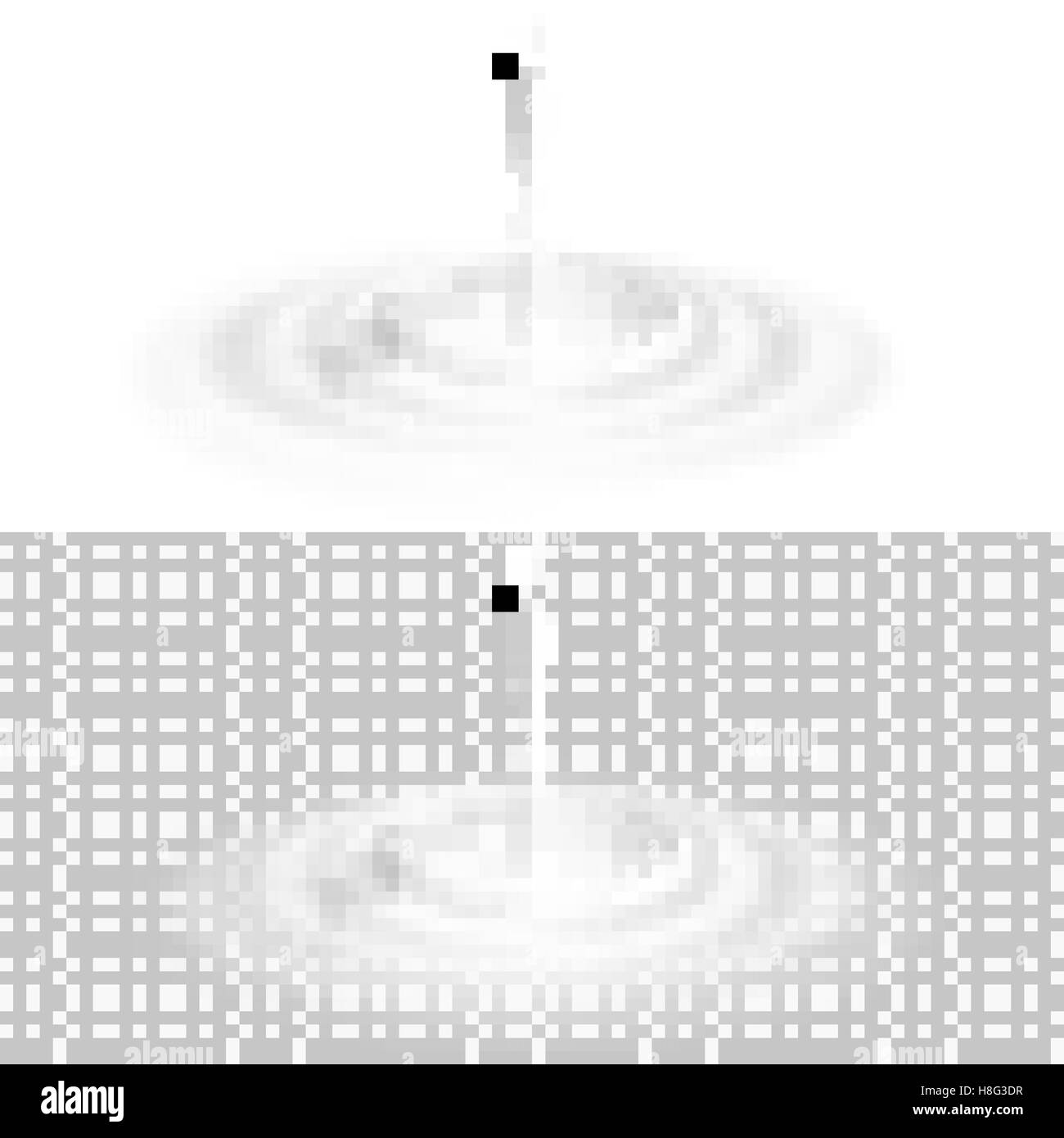Liquide blanc goutte avec surface d'ondulation. EPS 10 Illustration de Vecteur