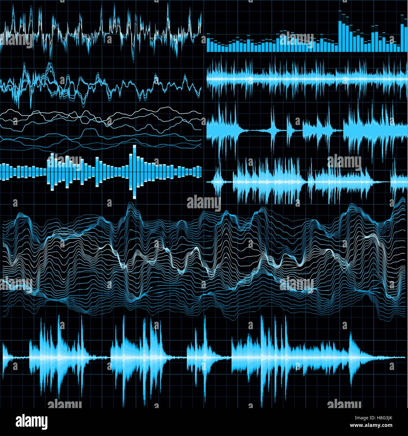 Les ondes sonores. Arrière-plan de la musique. EPS 10 Illustration de Vecteur