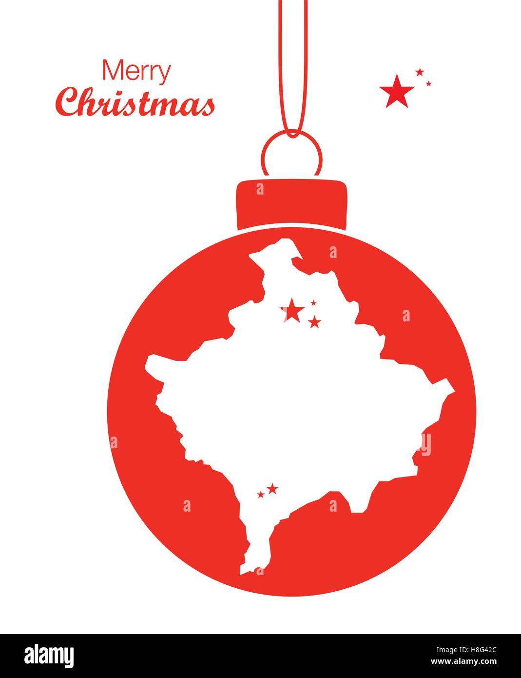 Joyeux Noël Site Kosovo Illustration de Vecteur