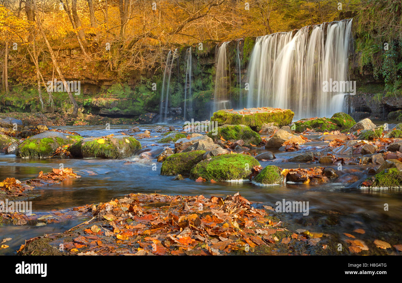 Sgwd Ddwli Uchaf Falls Banque D'Images