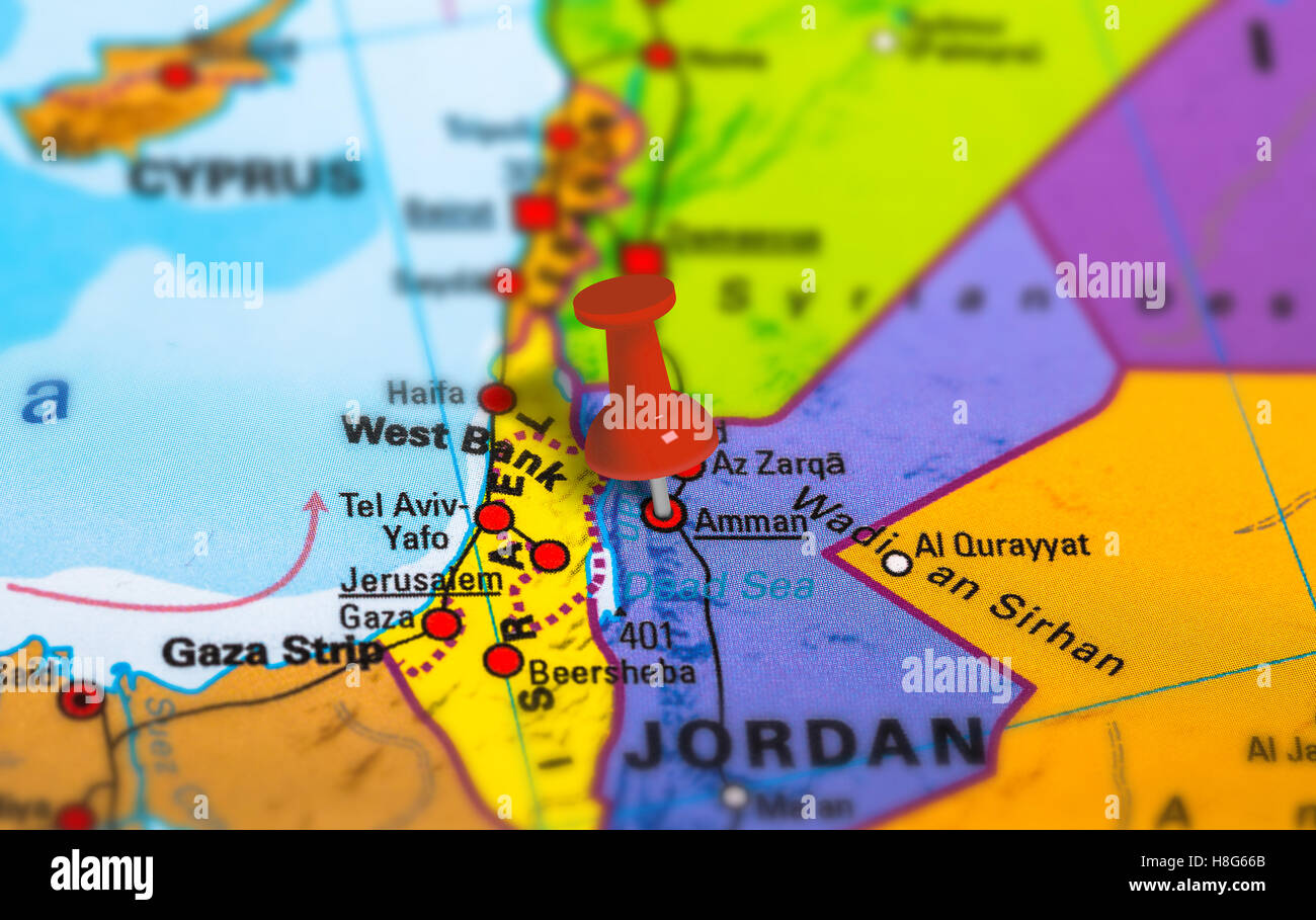 where is amman jordan located on the map