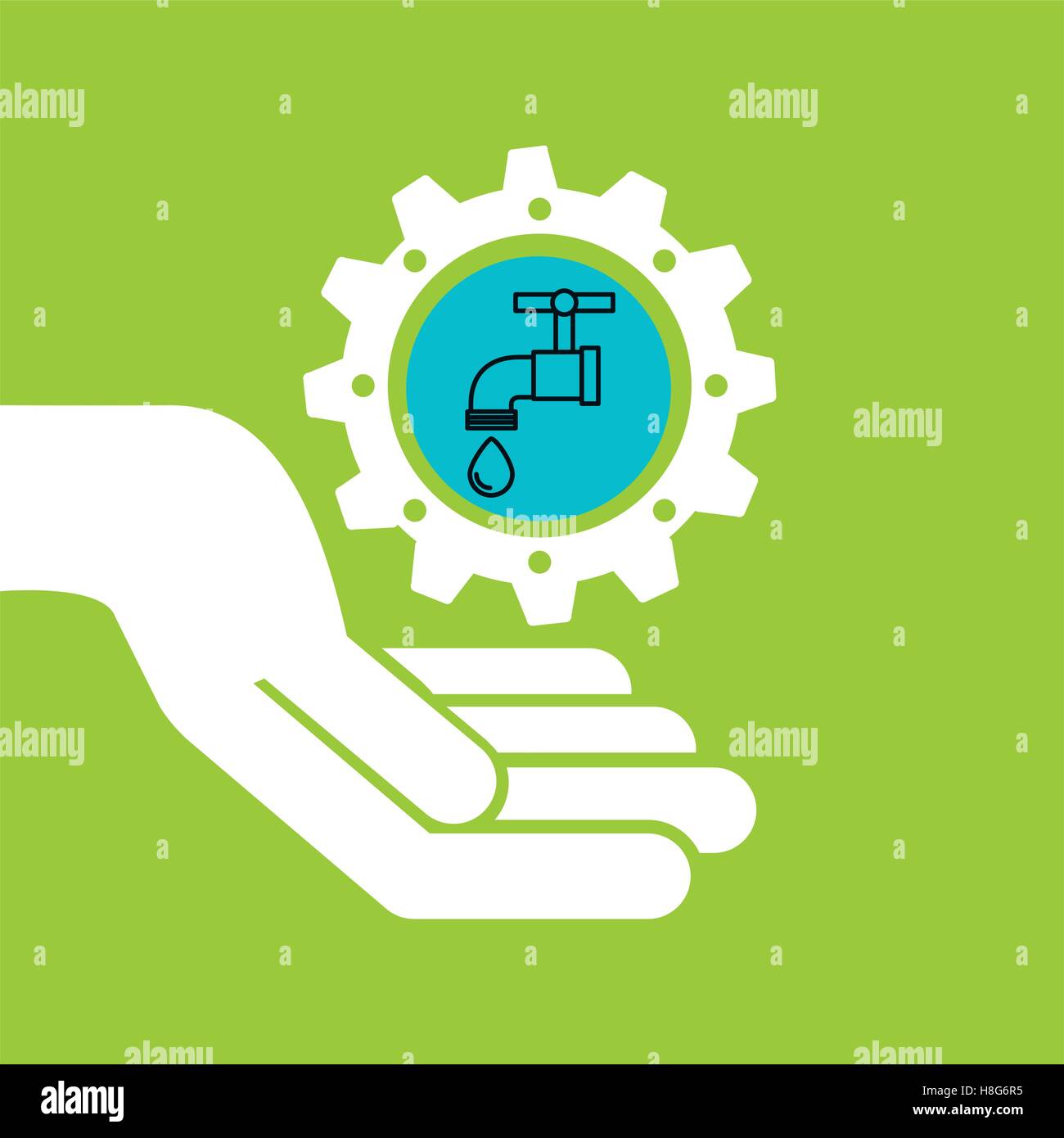 Environnement symbole de l'eau du robinet de 10 eps vector illustration ...