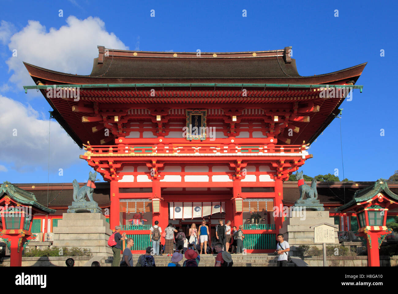 Le Japon, Kyoto, Fushimi Inari Taisha, sanctuaire shinto Banque D'Images