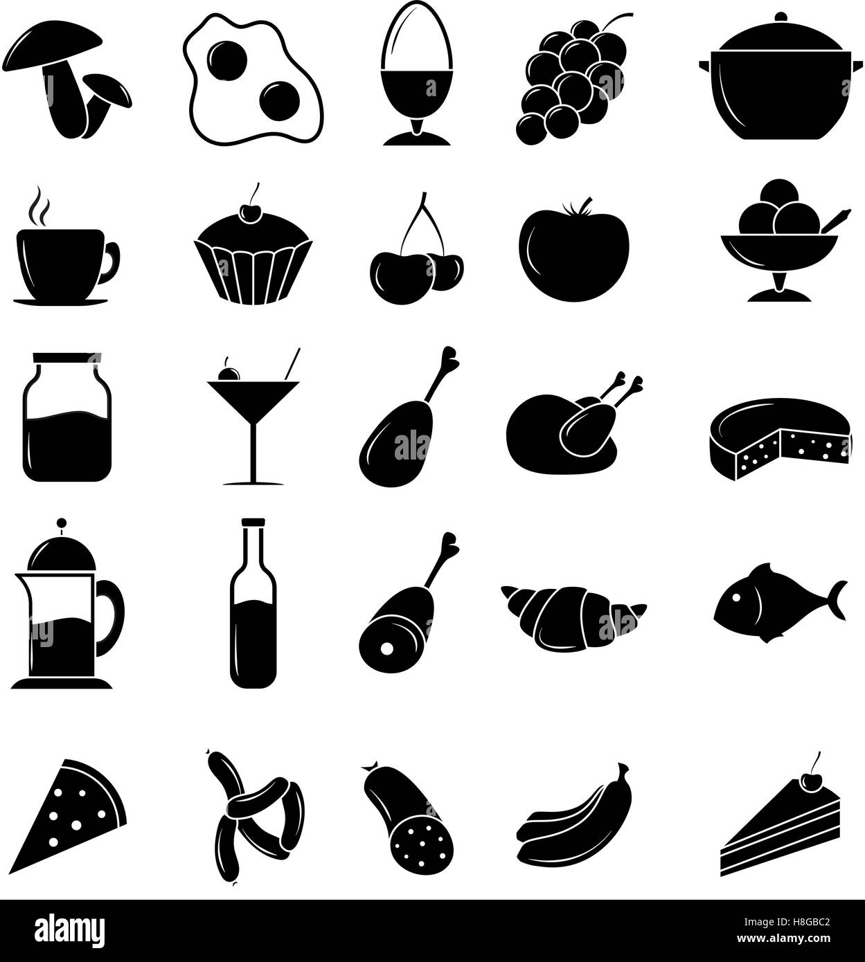 Vector illustration. Food icon set. Illustration vecteur EPS 10 Illustration de Vecteur