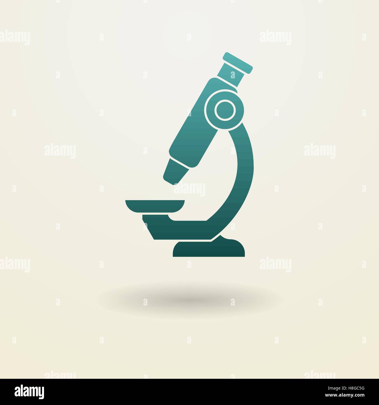 Microscope simple icône. Vector illustration. Eps 10 Illustration de Vecteur