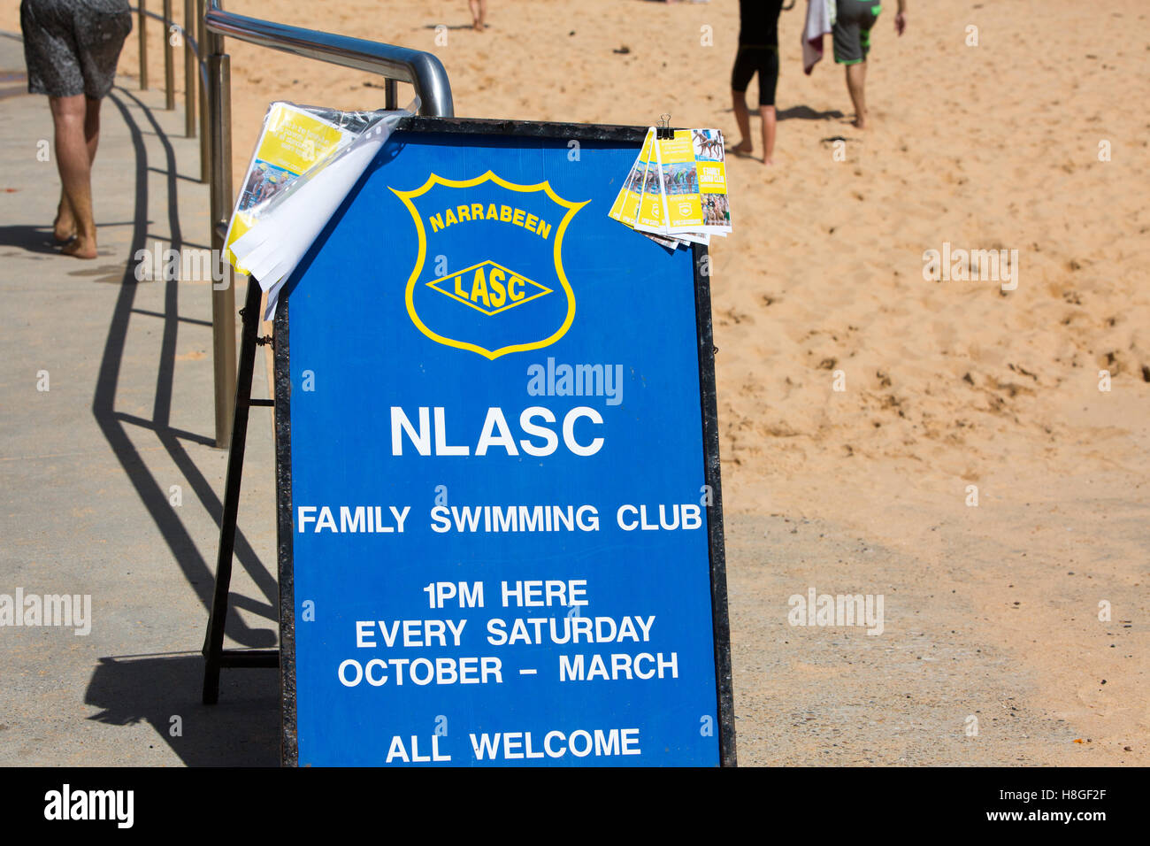 Narrabeen beach de Sydney, l'une des plages du nord avec lagoon et zone de réserve aquatique, Sydney, Australie Banque D'Images