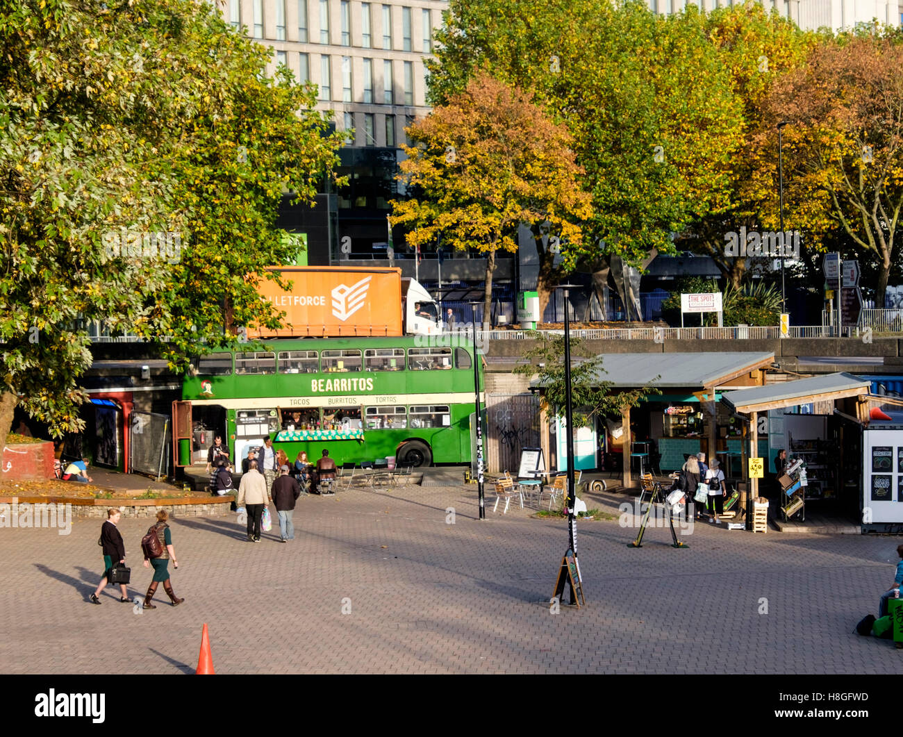 Le Bearpit, le centre-ville de Bristol England UK, maintenant effacée. Banque D'Images