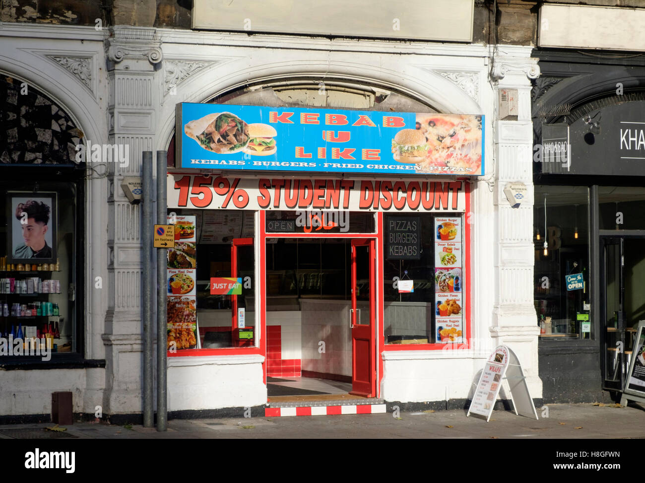 U Comme Kebab Shop Bristol city centre Banque D'Images