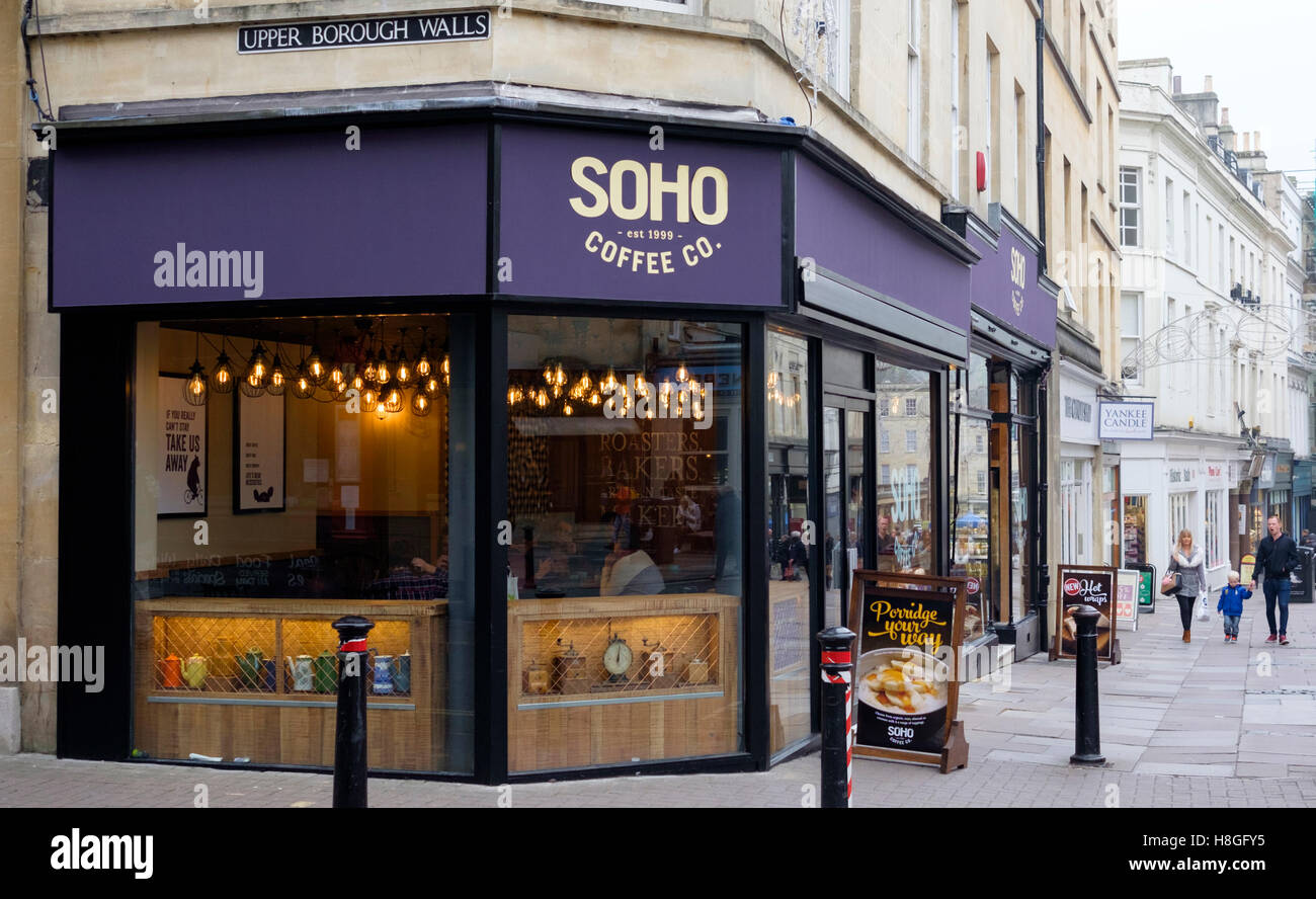 Soho coffee company cafe Somerset Bath Angleterre Banque D'Images