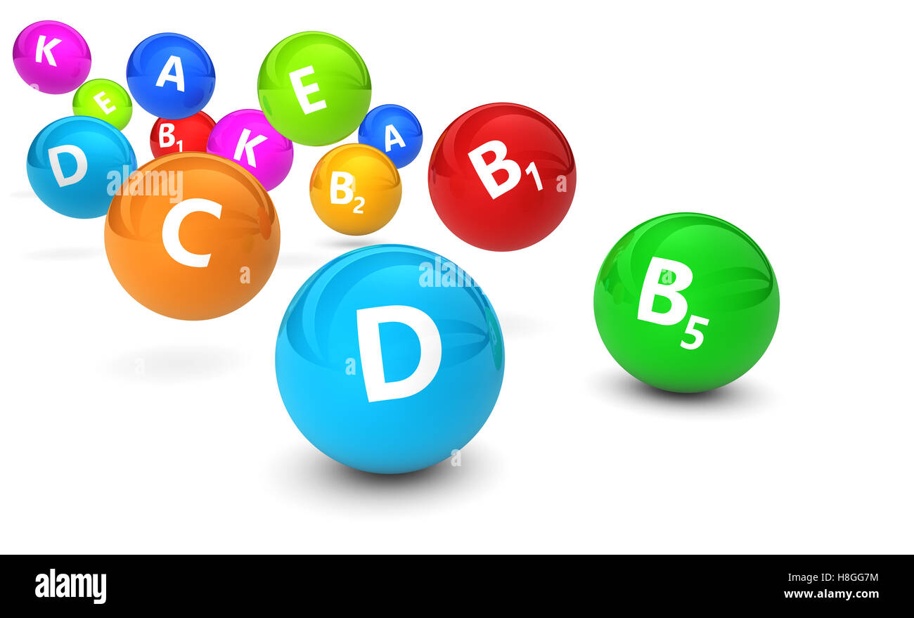 Vitamines signe et symbole de vie sain concept. Banque D'Images