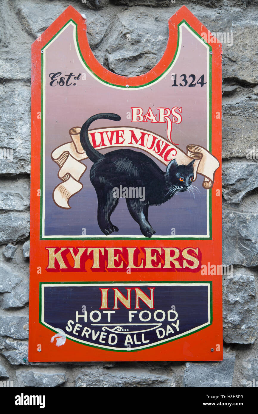 Kytelers enseigne de pub, Kilkenny, Irlande Banque D'Images