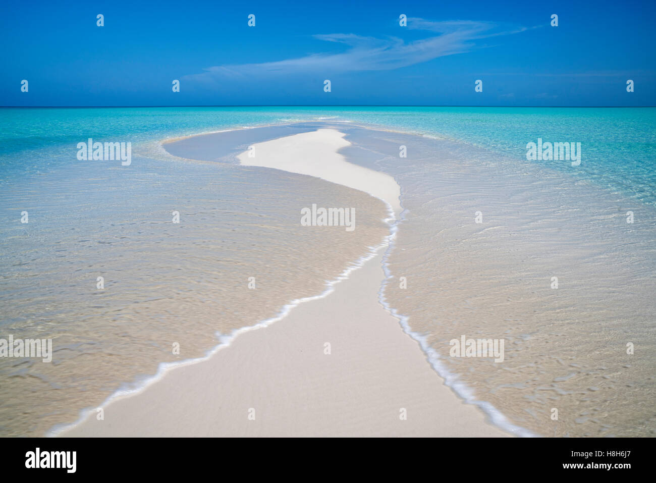 Petite île de Sable. Îles Turques et Caïques. Providenciales Banque D'Images