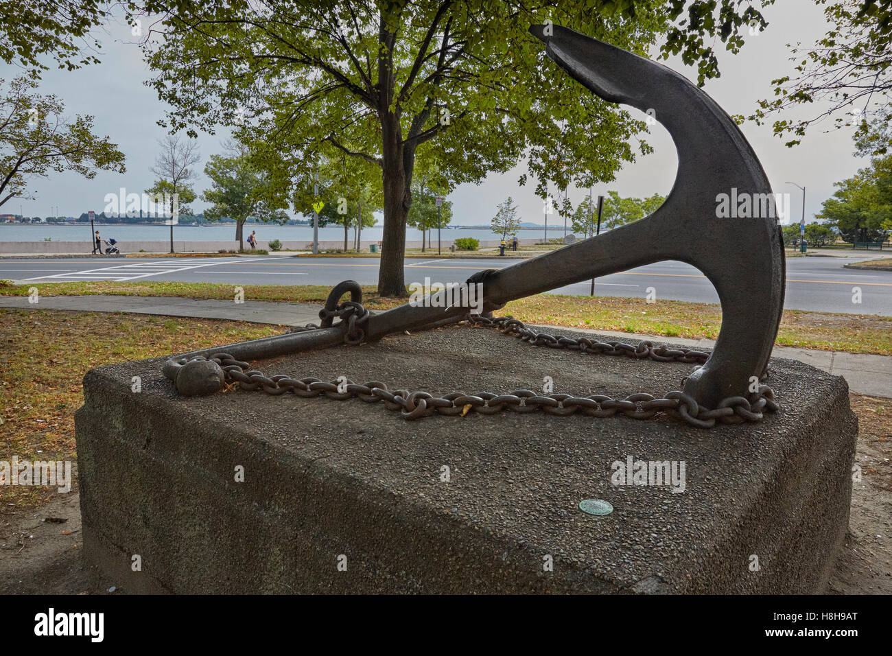 Monument d'ancrage, Marine Park, South Boston, Massachusetts, USA Banque D'Images