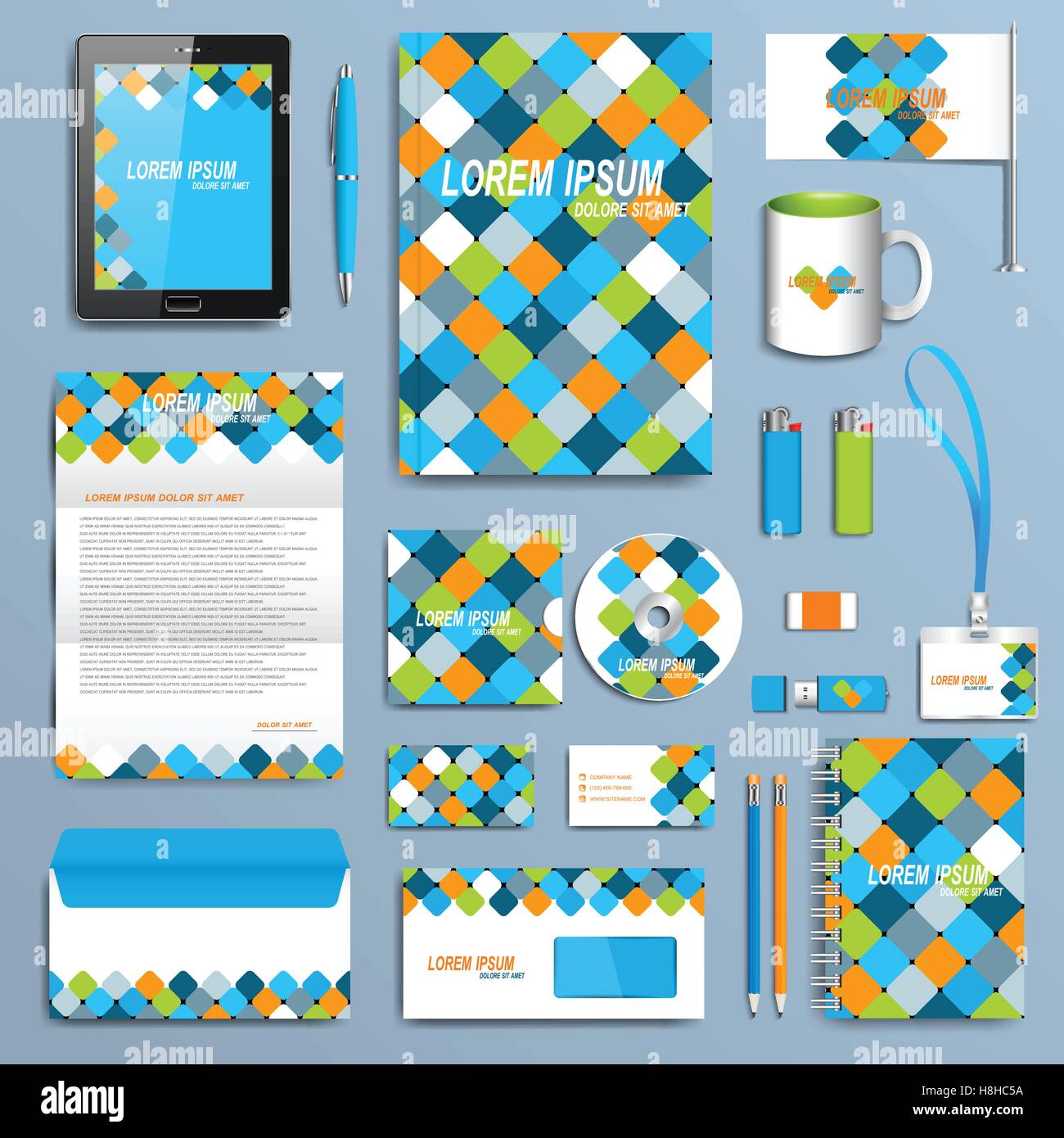 Vecteur de l'identité d'entreprise modèle. Papeterie commerciale moderne design maquette Illustration de Vecteur