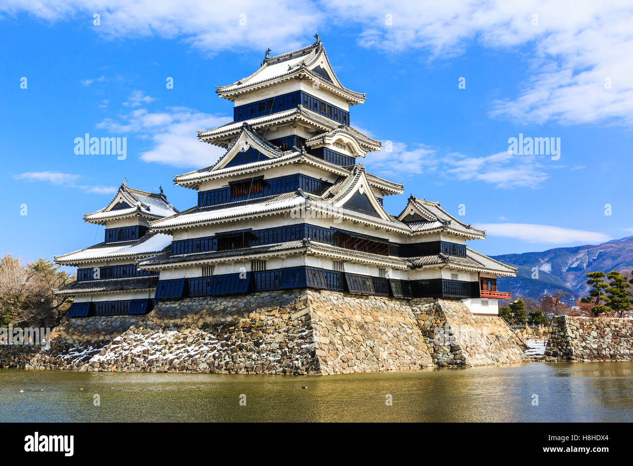 Matsumoto, Japon. Château de Matsumoto (Crow, château château Fukashi) Banque D'Images