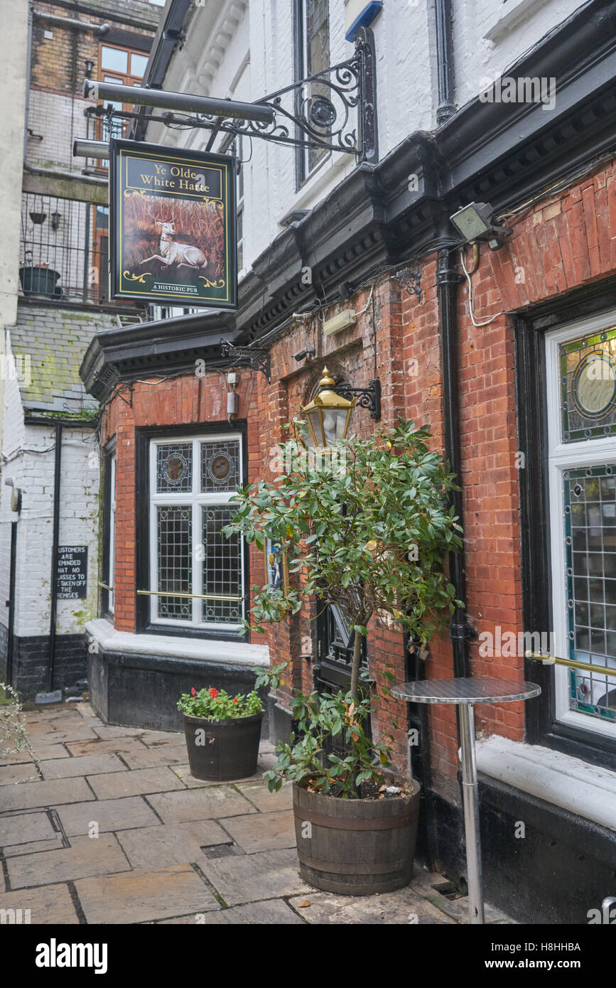 Ye Olde White Harte Pub Hull Banque D'Images