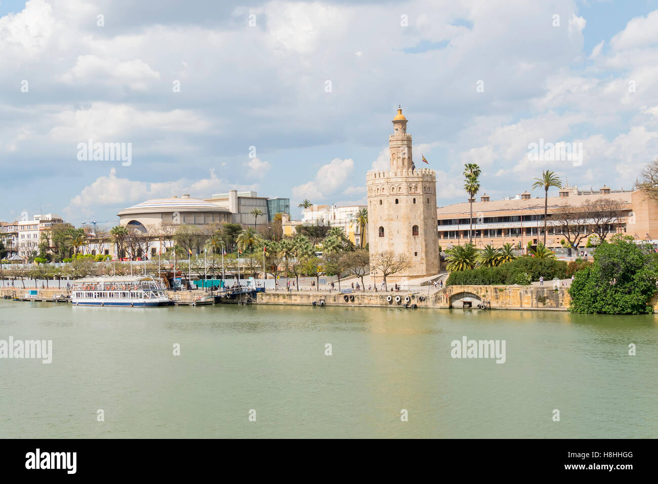 La Torre del Oro, Séville, Guadalquivir, la Tour de l'or, Séville, Espagne Banque D'Images