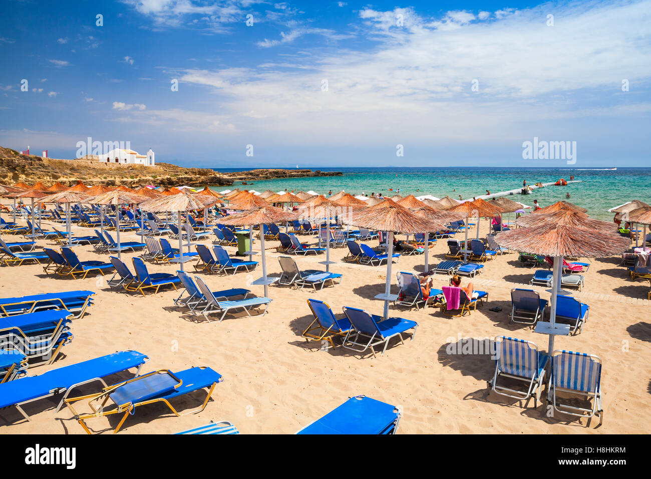 Paysage de plage d''Agios Nikolaos, l'île grecque de Zante. C'est une plage populaire de Vassilikos, Zante, Grèce Banque D'Images