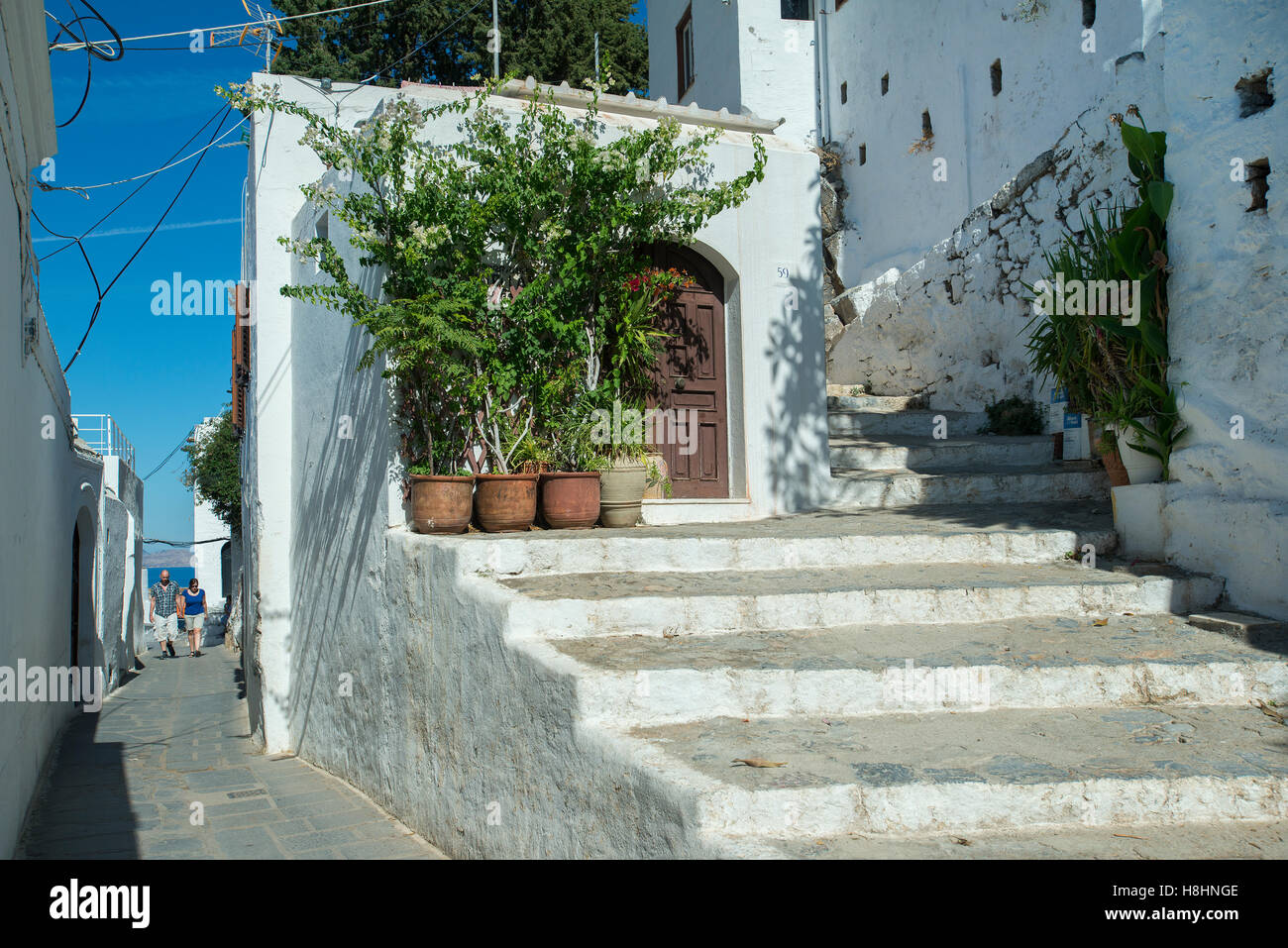 Lindos, Rhodes, Grèce Banque D'Images