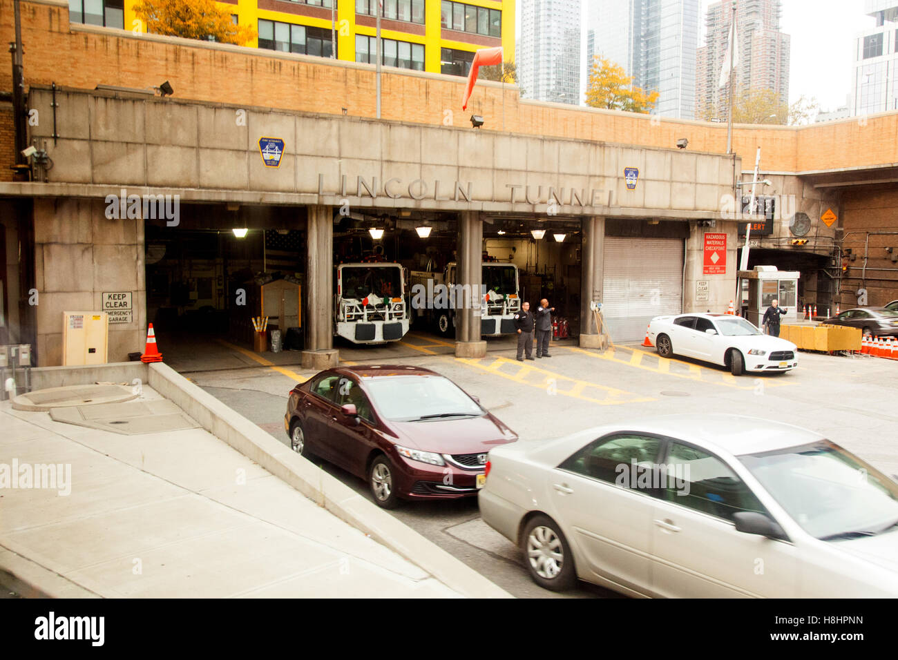 Lincoln Tunnel du New Jersey à New York, États-Unis d'Amérique. Banque D'Images