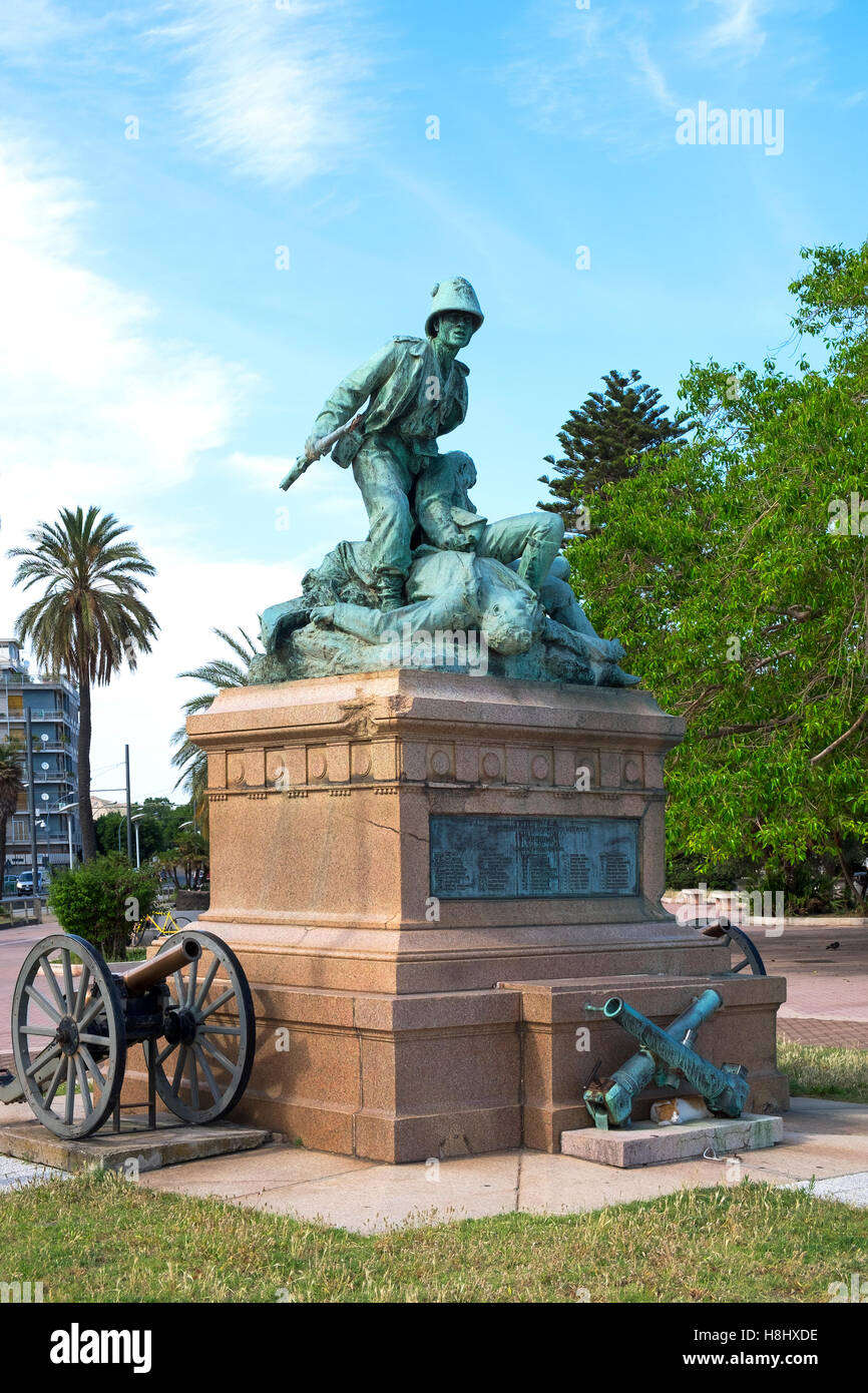 Le mémorial de guerre à Messine en Sicile, Italie. Banque D'Images